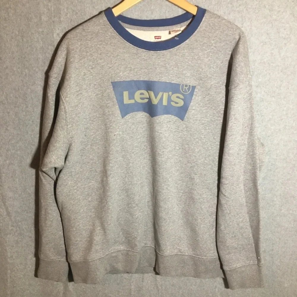 Mens NWT Levis Crewneck Sweater Ringer Winter Casual Fall Warm Neutral